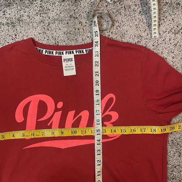 PINK‎ Victoria’s Secret Red Crewneck Pullover Size XS - Picture 5 of 5